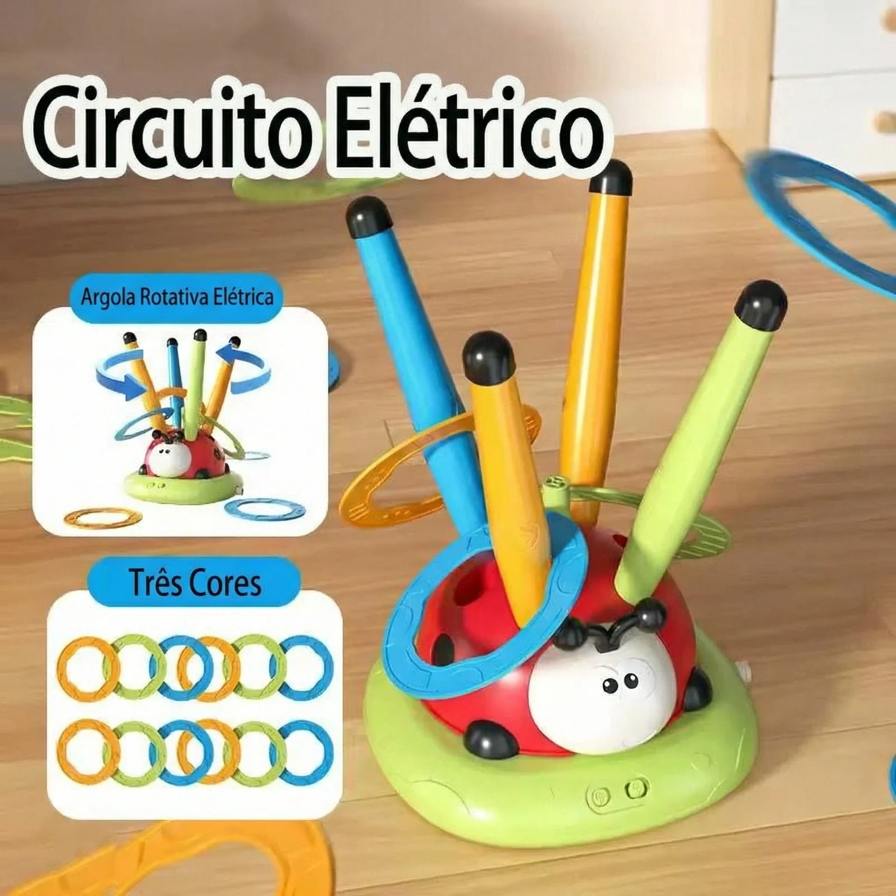 Brinquedo Educativo Joaninha Multifuncional Desenvolvimento Criativo
