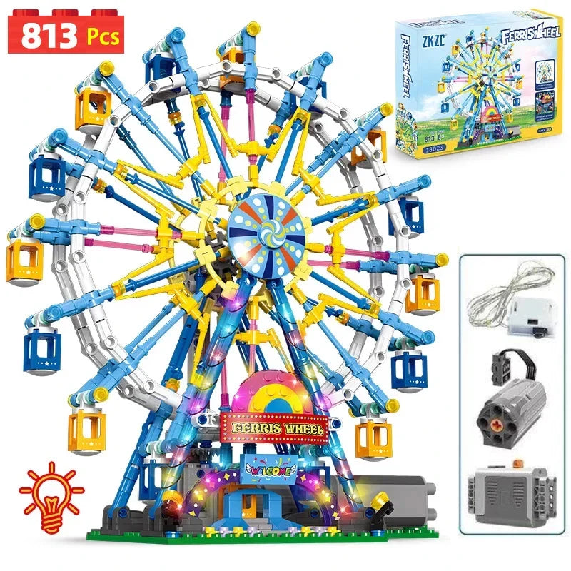 Blocos de Montar Roda-Gigante Iluminada para Crianças