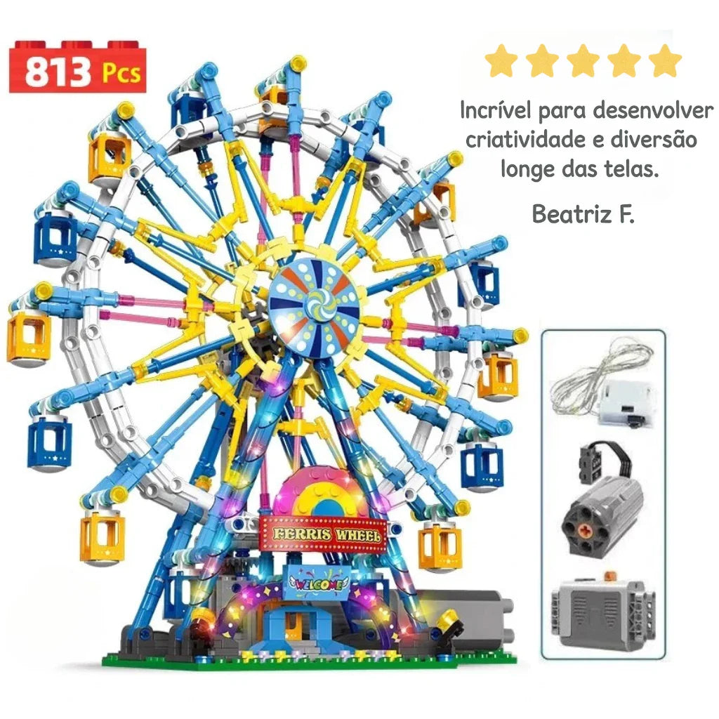 Blocos de Montar Roda-Gigante Iluminada para Crianças
